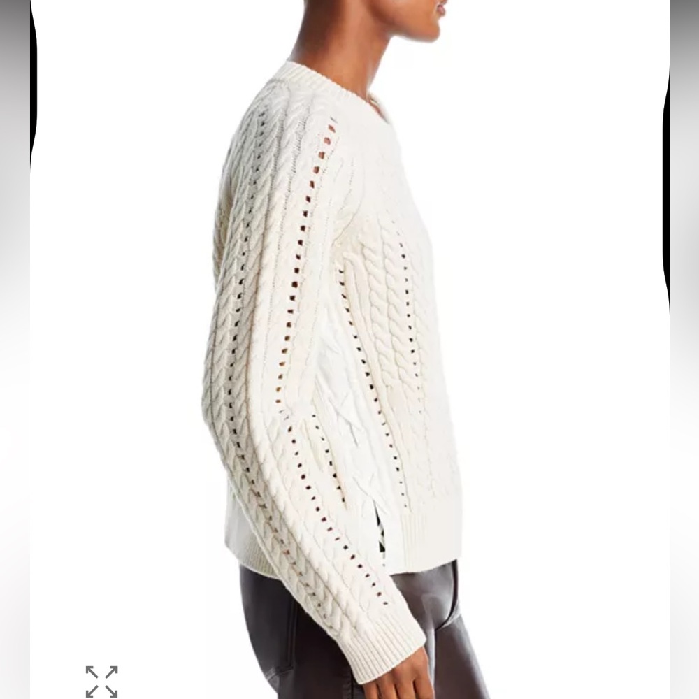 Derek Lam 10 Crosby New Aitana Lace Up Wool Sweater - Picture 4 of 6
